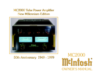 McIntosh MC-2000 - Owners manual